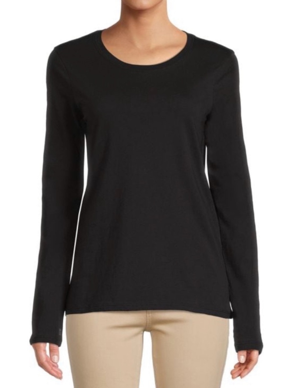 ATM Anthony Thomas Melillo Women’s Black Long-Sleeve Crewneck Top